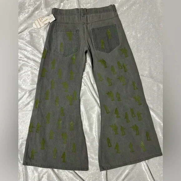 NWT DasYori Toy Soldier Men’s Flare Streetwear Jeans - Picture 10 of 11